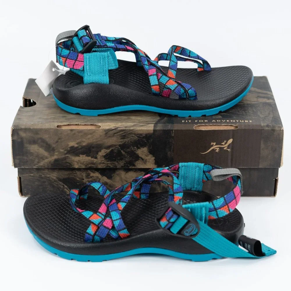 Chaco Kid's ZX1 Ecotread 'Break Teal' J180264 Outdoor Sandals size 2 Y